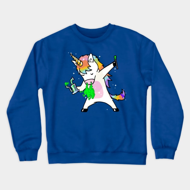 Dabbing Unicorn Dabbing Crewneck Sweatshirt by jonah block